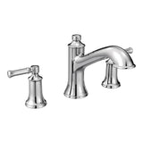 Moen - Dartmoor 8 in. Widespread 2-Handle Roman Tub Bathroom Faucet in Chrome (Valve Sold Separately) - Chrome