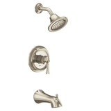 Moen - Wynford M-CORE 2-Series Eco Performance 1-Handle Tub and Shower Trim Kit in Polished Nickel (Valve Sold Separately) - Polished Nickel