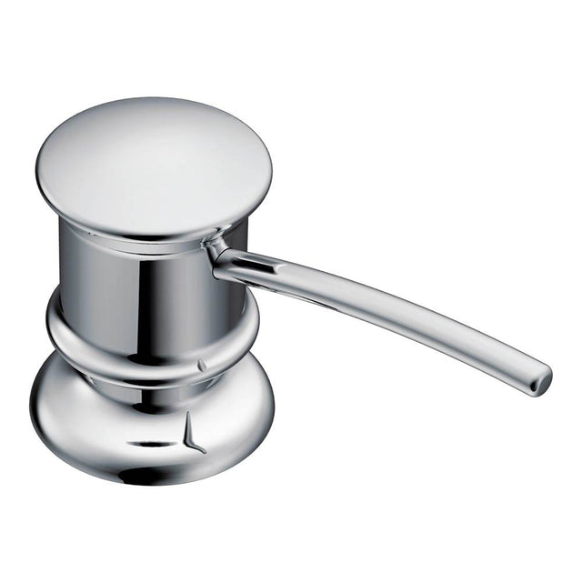 Moen - Deck Mounted Kitchen Soap Dispenser with Above the Sink Refillable Bottle, Chrome - Chrome