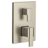 Moen - Via M-CORE 3-Series 2-Handle Shower Trim with Integrated Transfer Valve in Brushed Nickel (Valve Sold Separately) - Brushed Nickel