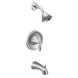Moen - Glyde 1-Spray Single-Handle Eco-Performance Posi-Temp Tub and Shower Faucet Trim Kit in Chrome (Valve Sold Separately) - Chrome