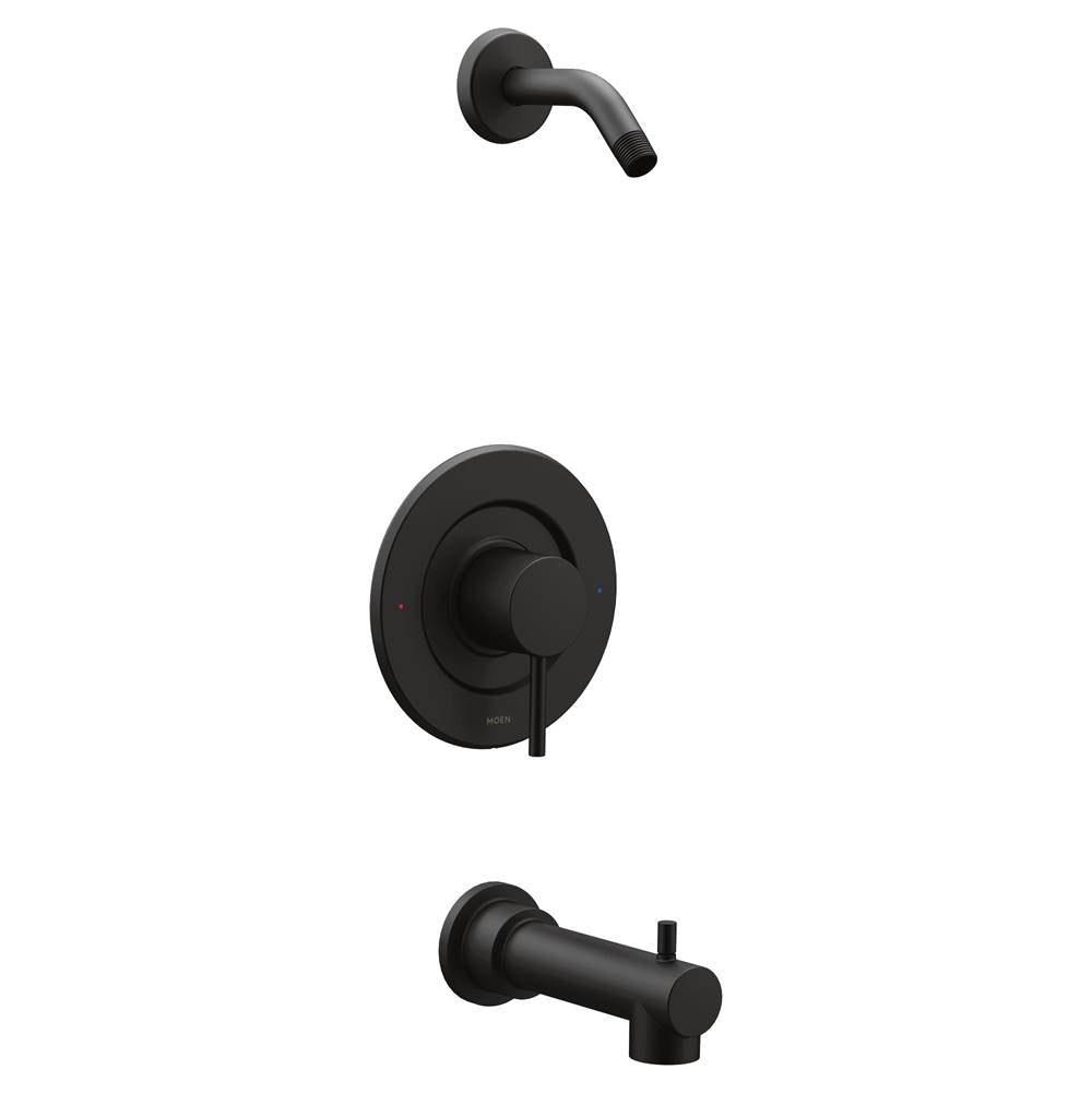 Moen - Align Moentrol Single-Handle Tub and Shower Faucet Trim Kit in Matte Black (Valve and Shower Head Not Included) - Matte Black