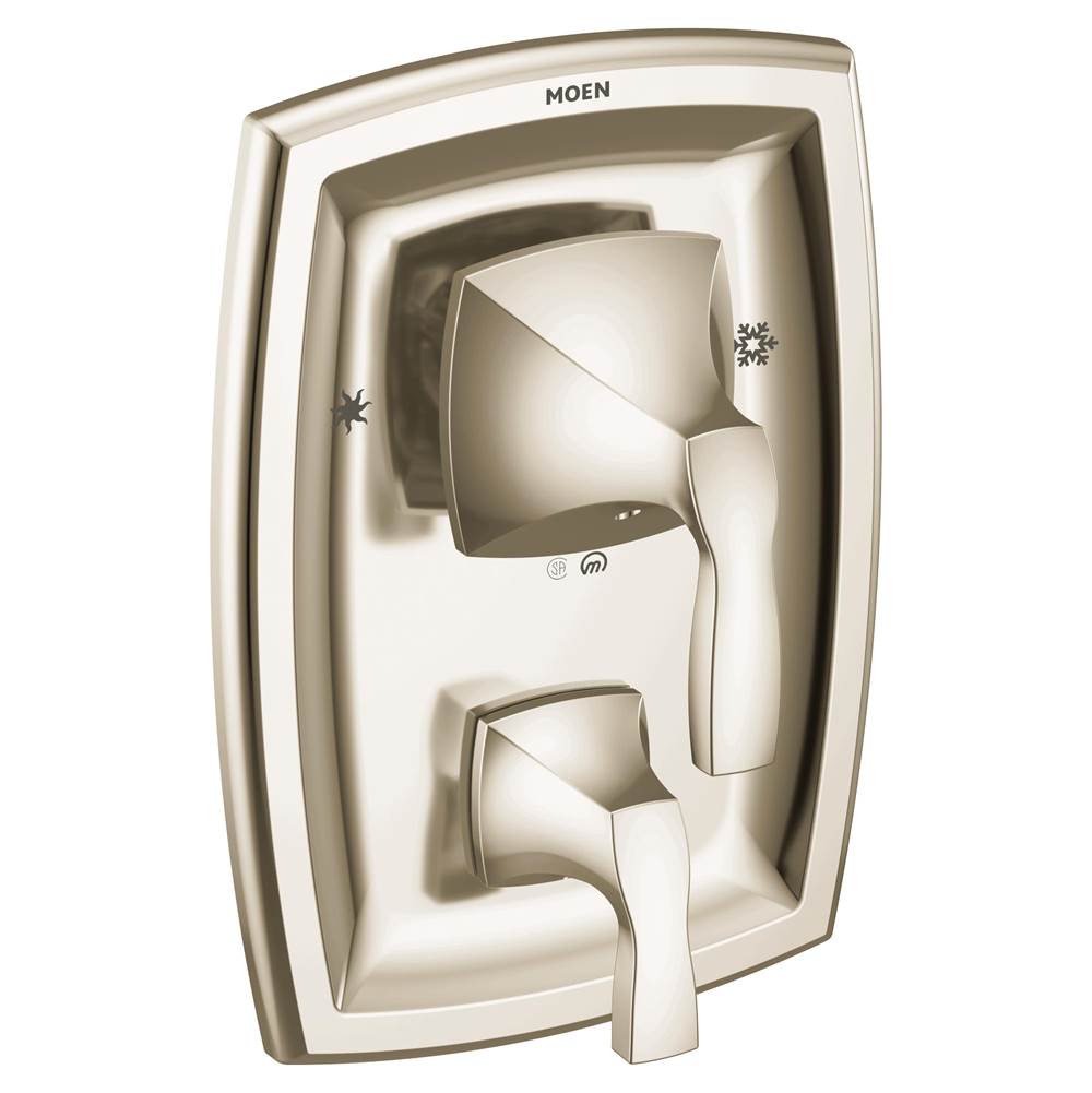 Moen - Voss Posi-Temp with Built-in 3-Function Transfer Valve Trim Kit, Valve Required, Polished Nickel - Polished Nickel