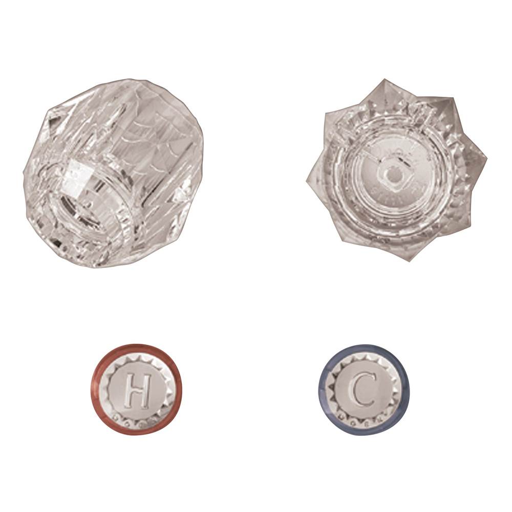 Moen - Chateau Two-Handle Bathroom Faucet Handle Replacement Knob Kit Chrome - Unfinished
