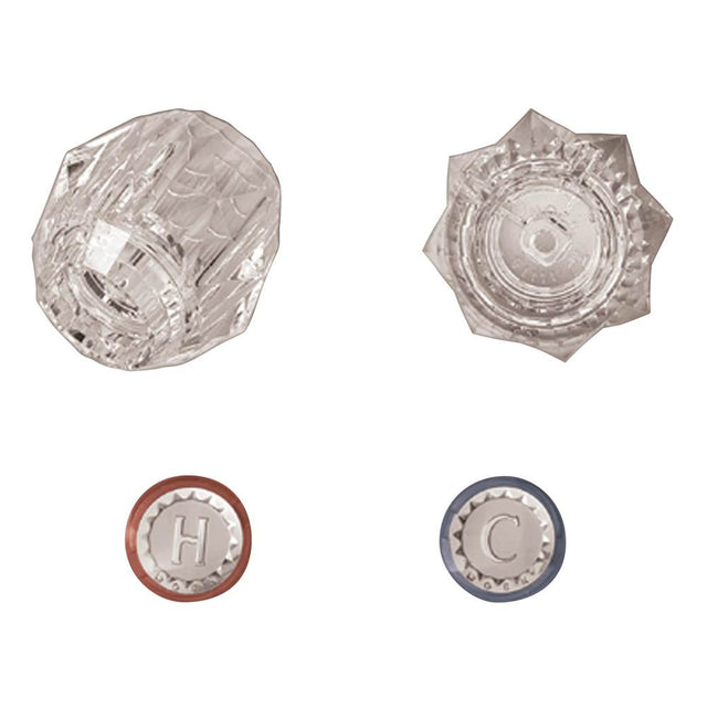 Moen - Chateau Two-Handle Bathroom Faucet Handle Replacement Knob Kit Chrome - Unfinished