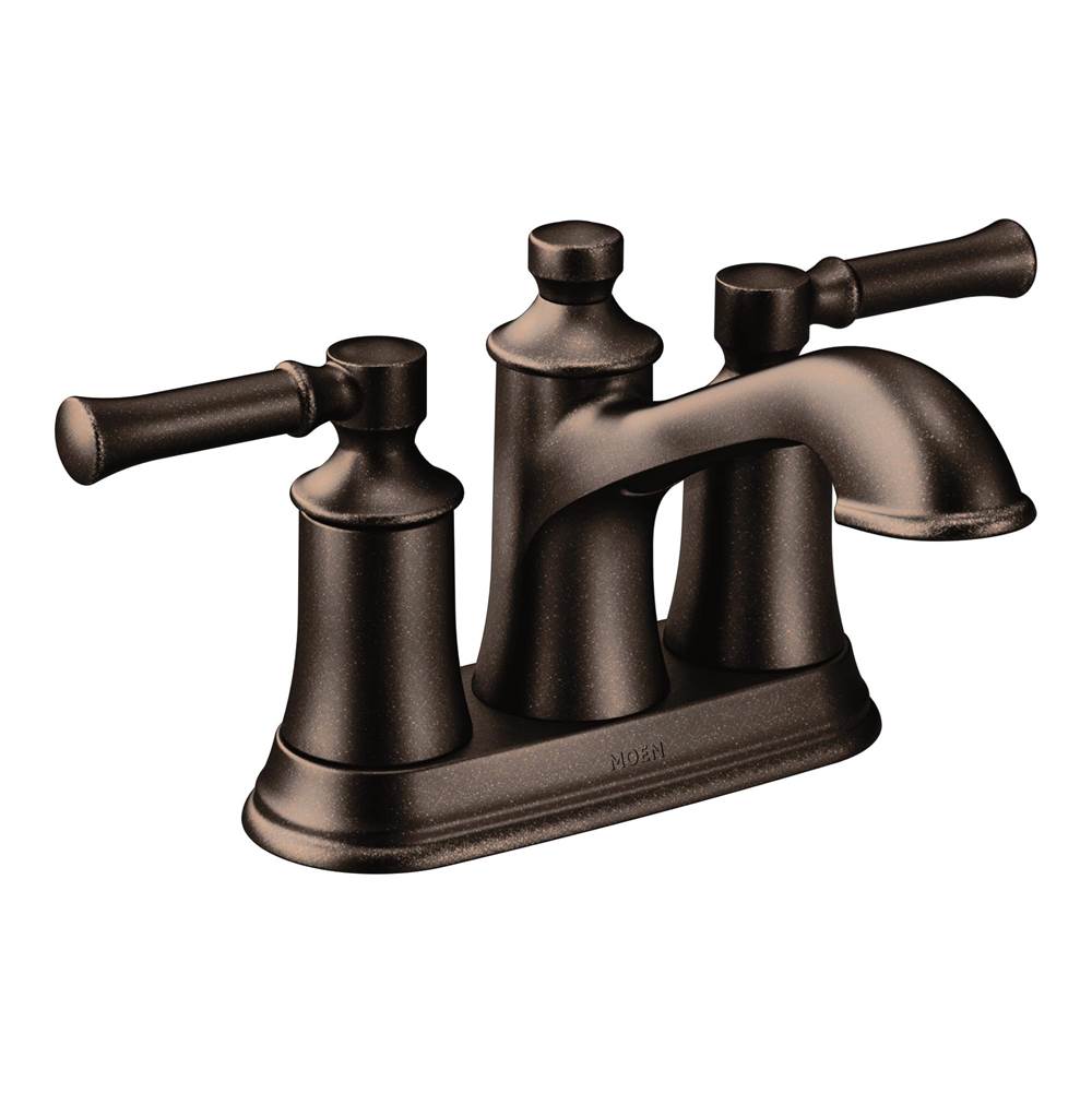 Moen - Dartmoor Two-Handle Low Arc Bathroom Faucet, Oil Rubbed Bronze - Oil Rubbed Bronze