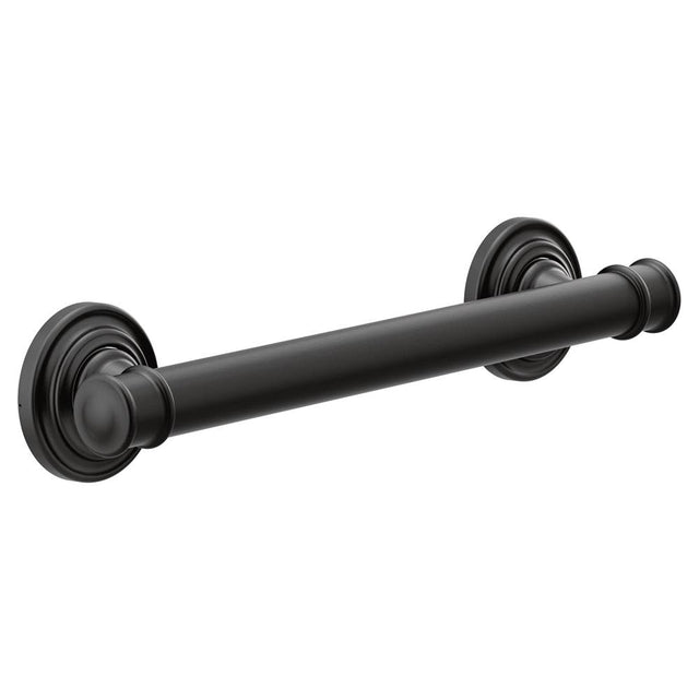 Moen - Matte Black 12'' Designer Grab Bar - Matte Black