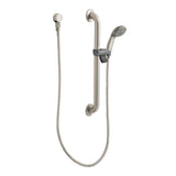 Moen - Classic brushed nickel slide bar/grab bar shower