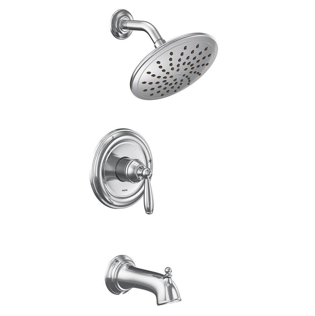 Moen - Brantford M-CORE 2-Series Eco Performance 1-Handle Tub and Shower Trim Kit in Chrome (Valve Sold Separately) - Chrome