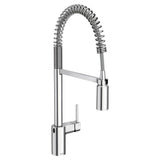 Moen - Align Motionsense Wave Sensor Touchless One Handle Pre-Rinse Spring Kitchen Faucet, Chrome - Chrome