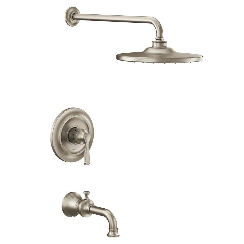 Moen - Colinet M-CORE 2-Series Eco Performance 1-Handle Tub and Shower Trim Kit in Brushed Nickel (Valve Sold Separately) - Brushed Nickel