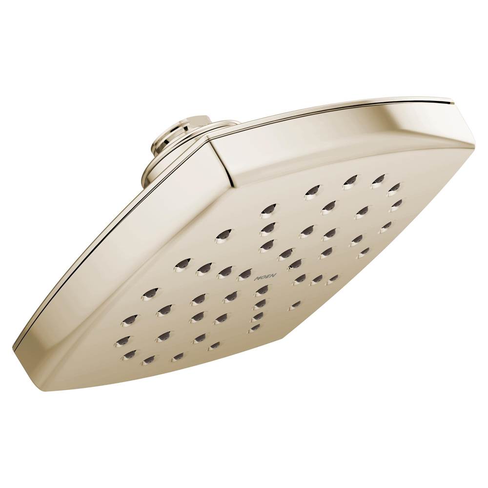 Moen - Voss 6'' Single-Function Rainshower Showerhead with Immersion Technology, Polished Nickel - Polished Nickel