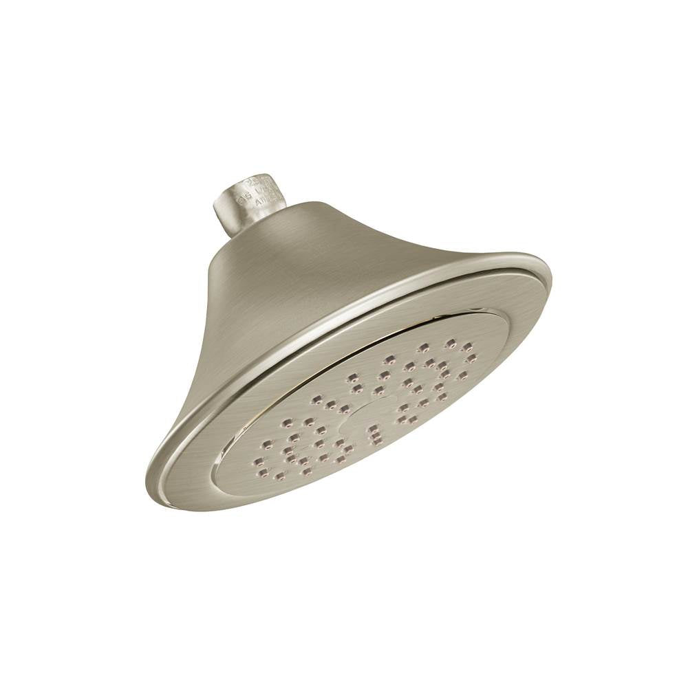 Moen - Rothbury 6-1/2'' Single-Function Showerhead with 2.5 GPM Flow Rate, Brushed Nickel - Brushed Nickel