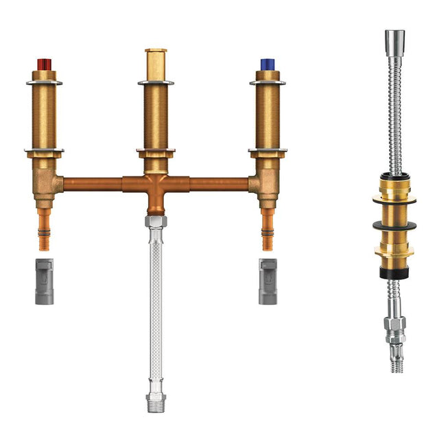 Moen - Roman Tub with Shower Diverter 10-Inch Centers with 1/2-Inch PEX and 1/2-Inch CPVC Adapters - Unfinished