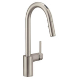 Moen - Align Smart Faucet Touchless Pull Down Sprayer Kitchen Faucet with Voice Control and Power Boost, Spot Resist Stainless - Spot Resist Stainless
