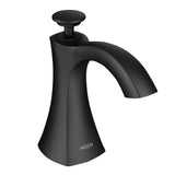 Moen - Transitional Deck Mounted Kitchen Soap Dispenser with Above the Sink Refillable Bottle, Matte Black - Black