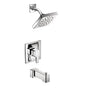 Moen - 90-Degree Posi-Temp Single-Handle 1-Spray Tub and Shower Faucet Trim Kit in Chrome (Valve Sold Separately) - Chrome