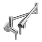 Moen - Modern Wall Mount Swing Arm Folding Pot Filler Kitchen Faucet, Chrome - Chrome