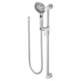 Moen - 5-Function Massaging Handshower with Toggle Pause, Includes 30-Inch Slide Bar and 69-Inch Hose, Chrome - Chrome