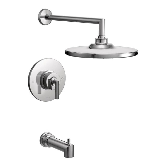 Moen - Arris Posi-Temp Single-Handle 1-Spray Eco-Performance Tub and Shower Faucet Trim Kit in Chrome (Valve Sold Separately) - Chrome