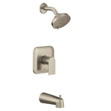 Moen - Genta M-CORE 2-Series Eco Performance 1-Handle Tub and Shower Trim Kit in Brushed Nickel (Valve Sold Separately) - Brushed Nickel