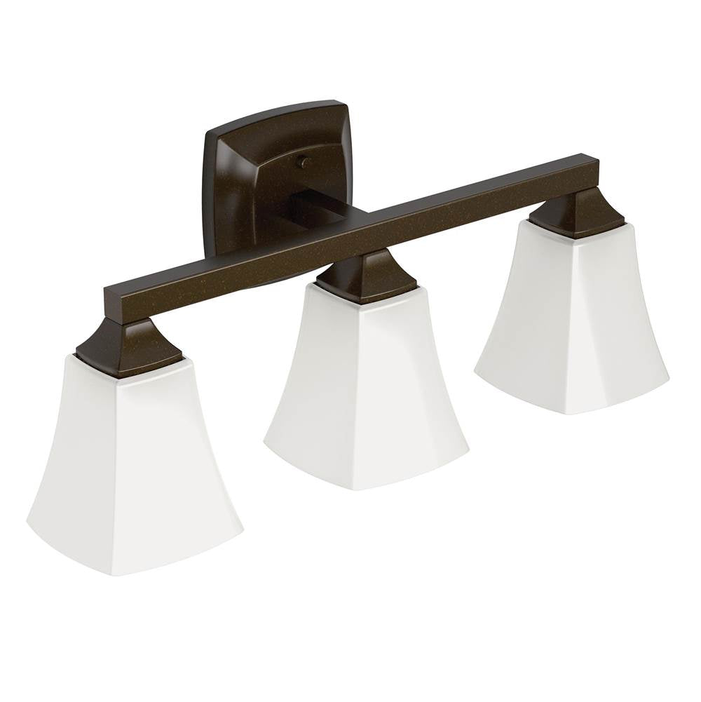 Moen - Oil Rubbed Bronze Three Globe Bath Light - Oil Rubbed Bronze