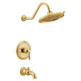 Moen - Weymouth M-CORE 3-Series 1-Handle Eco-Performance Tub and Shower Trim Kit in Brushed Gold (Valve Sold Separately) - Brushed Gold