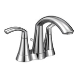 Moen - Glyde Two-Handle High Arc Centerset Bathroom Faucet, Chrome - Chrome