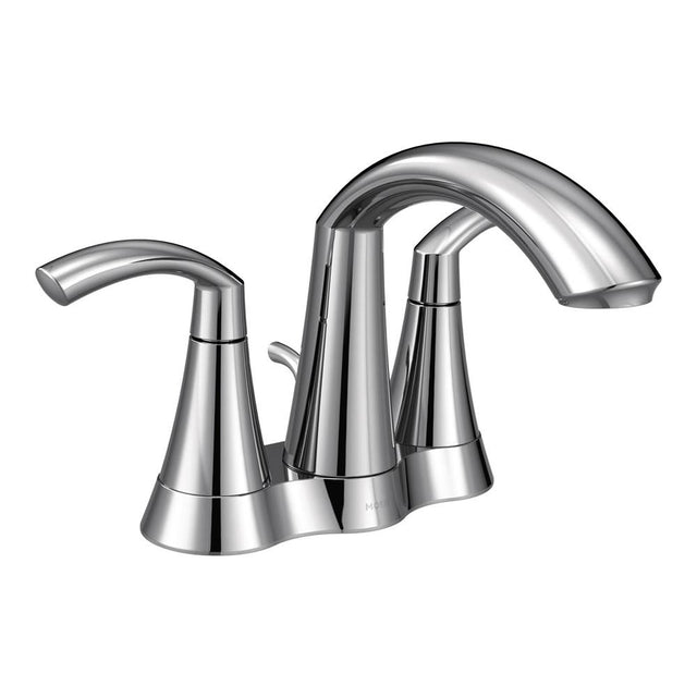 Moen - Glyde Two-Handle High Arc Centerset Bathroom Faucet, Chrome - Chrome