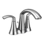 Moen - Glyde Two-Handle High Arc Centerset Bathroom Faucet, Chrome - Chrome