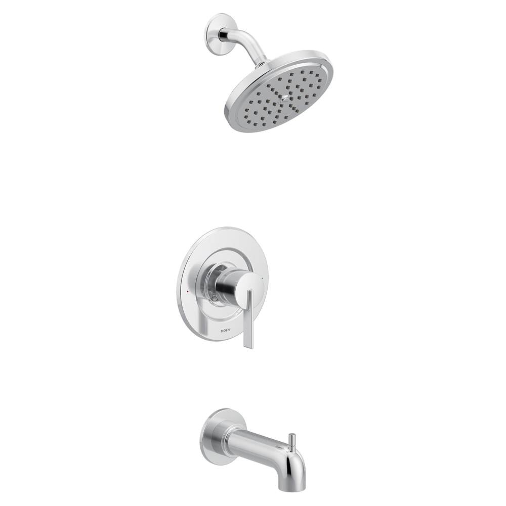Moen - Cia Posi-Temp Eco-Performance 1-Handle Tub and Shower Faucet Trim Kit in Chrome (Valve Sold Separately) - Chrome