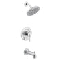 Moen - Cia Posi-Temp Eco-Performance 1-Handle Tub and Shower Faucet Trim Kit in Chrome (Valve Sold Separately) - Chrome