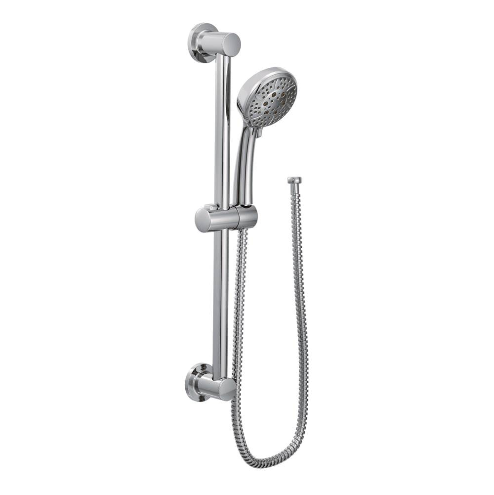 Moen - Eco-Performance Handheld Showerhead with 69-Inch-Long Hose Featuring 30-Inch Slide Bar, Chrome - Chrome