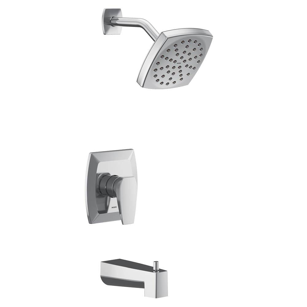 Moen - Via M-CORE 2-Series Eco Performance 1-Handle Tub and Shower Trim Kit in Chrome (Valve Sold Separately) - Chrome