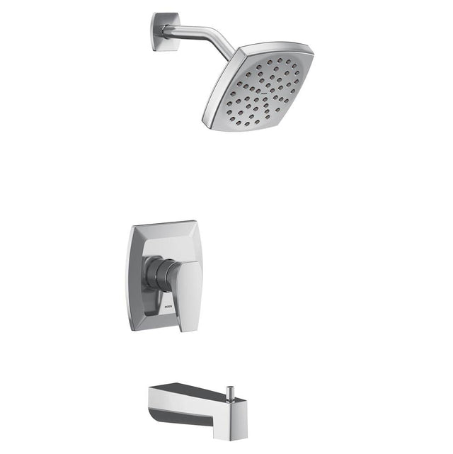 Moen - Via M-CORE 2-Series Eco Performance 1-Handle Tub and Shower Trim Kit in Chrome (Valve Sold Separately) - Chrome