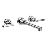 Moen - Arris Wall Mount 2-Handle Low-Arc Bathroom Faucet Trim Kit in Chrome (Valve Sold Separately) - Chrome