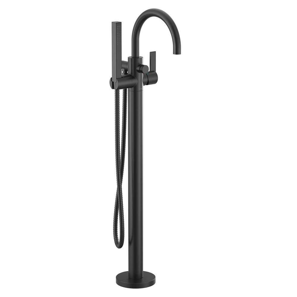Moen - Cia One Handle Freestanding Floor Mount Tub Filler with Handshower in Matte Black - Matte Black