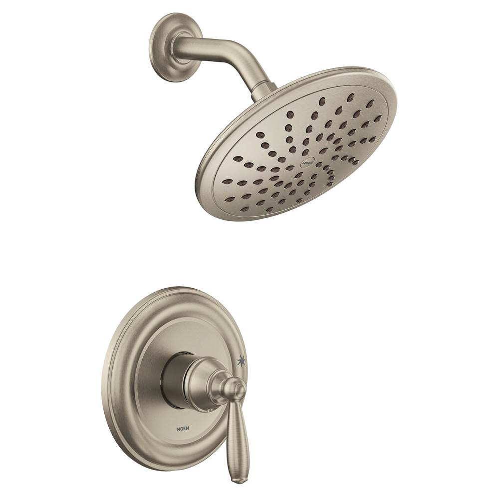 Moen - Brantford M-CORE 2-Series Eco Performance 1-Handle Shower Trim Kit in Brushed Nickel (Valve Sold Separately) - Brushed Nickel
