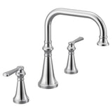 Moen - Colinet Two Handle Deck-Mount Roman Tub Faucet Trim with Lever Handles, Valve Required, in Chrome - Chrome
