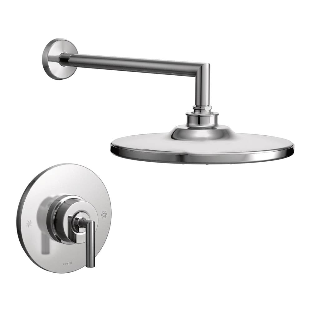 Moen - Arris Single Handle 1-Spray Posi-Temp Shower Faucet Trim Kit in Chrome (Valve Sold Separately) - Chrome