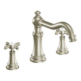 Moen - Weymouth 2-Handle Deck-Mount High-Arc Roman Tub Faucet Trim Kit in Brushed Nickel (Valve Sold Separately) - Brushed Nickel