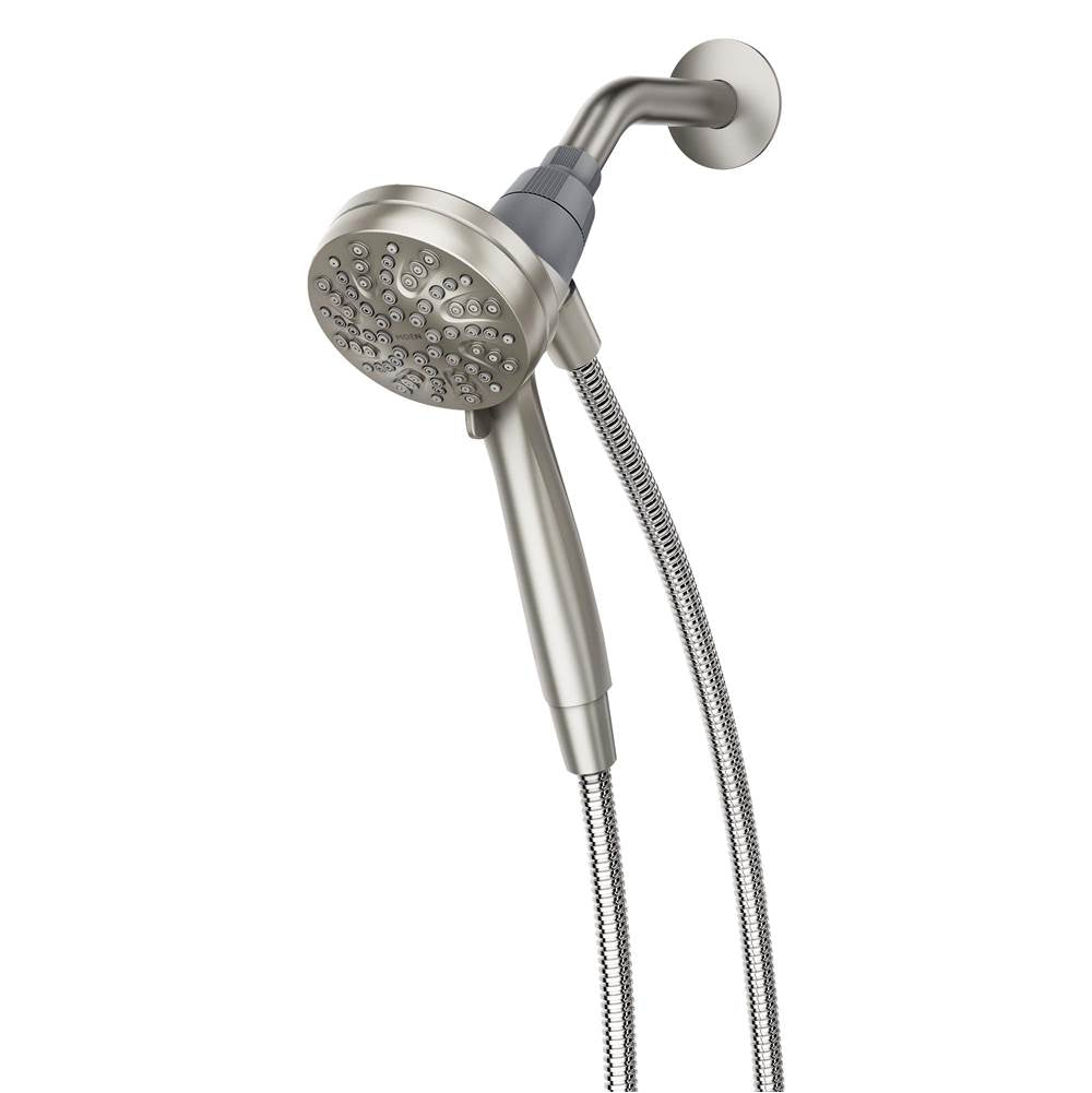Moen - Engage Magnetix 3.5-Inch Six-Function Handheld Showerhead with Magnetic Docking System, Brushed Nickel - Spot Resist Brushed Nickel