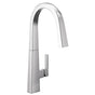Moen - Moen S Nio One-Handle Pull-down Kitchen Faucet with Power Clean, Includes Secondary Finish Handle Option, Chrome - Chrome