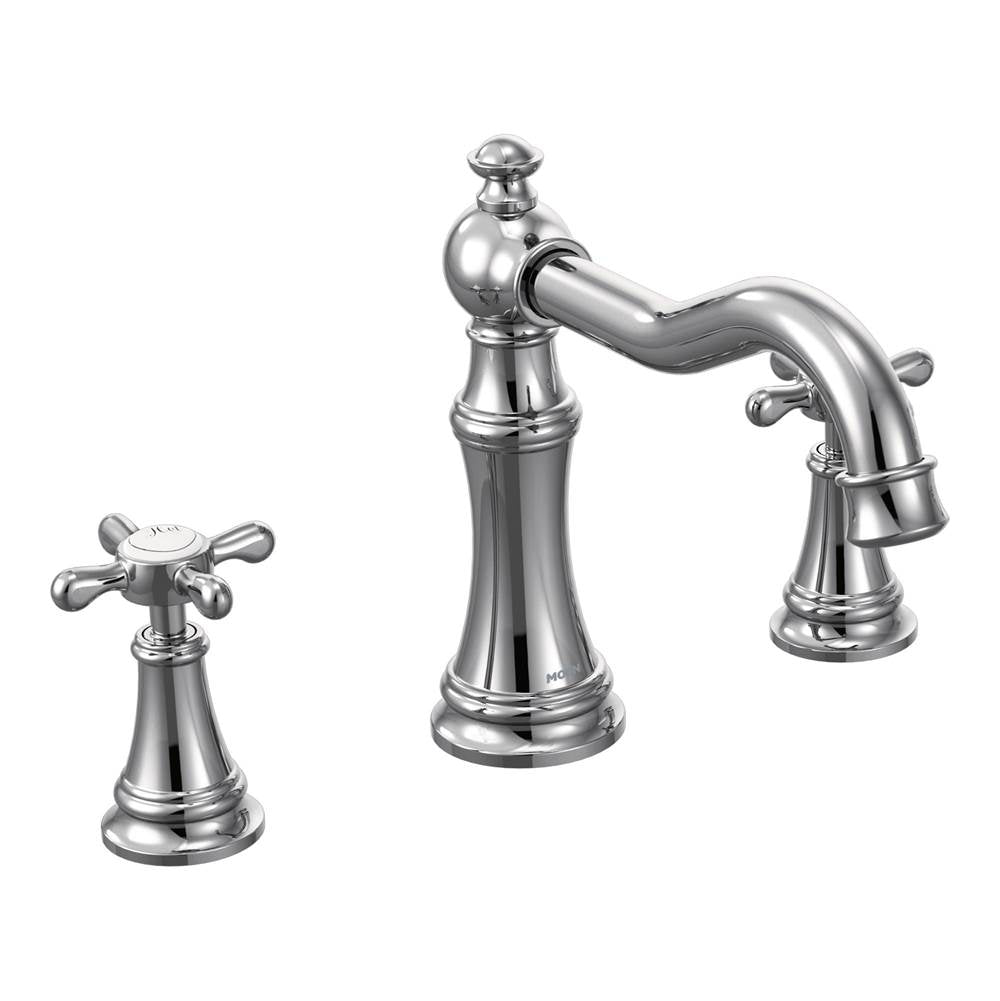 Moen - Moen Ts22101 Weymouth Two-Handle High Arc Roman Tub Faucet Trim only, Chrome - Chrome