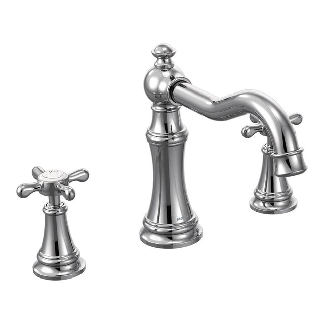 Moen - Moen Ts22101 Weymouth Two-Handle High Arc Roman Tub Faucet Trim only, Chrome - Chrome