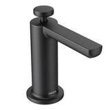 Moen - Modern Deck Mounted Kitchen Soap Dispenser with Above the Sink Refillable Bottle, Matte Black - Matte Black