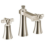 Moen - Flara 8 in. Widespread 2-Handle High-Arc Bathroom Faucet Trim Kit in Polished Nickel (Valve Sold Separately) - Polished Nickel