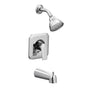 Moen - Rizon 1-Handle 1-Spray Posi-Temp Tub and Shower Faucet Trim Kit in Chrome (Valve Sold Separately) - Chrome