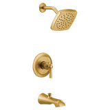 Moen - Flara M-CORE 3-Series 1-Handle Eco-Performance Tub and Shower Trim Kit in Brushed Gold (Valve Sold Separately) - Brushed Gold