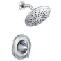 Moen - Eva Posi-Temp Rain Shower Single-Handle Shower Only Faucet Trim Kit in Chrome (Valve Sold Separately) - Chrome